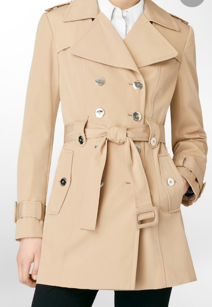 Calvin Klein Double Breasted Trench Coat Size M